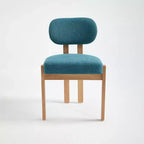 PexFix Wooden Dining Chairs Set of 2 Modern Fabric Upholstered Dining Room Chair Kitchen Chairs Farmhouse Dinner Chair for Kitchen Dining Room Teal