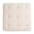 Christopher Knight Home Joren Modern Rubberwood Linen Upholstered Tufted Square Ottoman