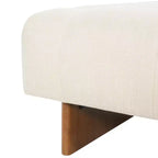 Christopher Knight Home Joren Modern Rubberwood Linen Upholstered Tufted Square Ottoman