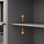 Famapy Entryway Mudroom Cabinet,Farmhouse Hallway Storage Wall Unit,Display Cabinet,Adjustable Shelves,Kitchen Pantry Organizer for Wine&Spices