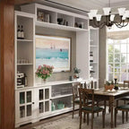 Famapy Entryway Mudroom Cabinet,Farmhouse Hallway Storage Wall Unit,Display Cabinet,Adjustable Shelves,Kitchen Pantry Organizer for Wine&Spices