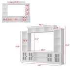 Famapy Entryway Mudroom Cabinet,Farmhouse Hallway Storage Wall Unit,Display Cabinet,Adjustable Shelves,Kitchen Pantry Organizer for Wine&Spices