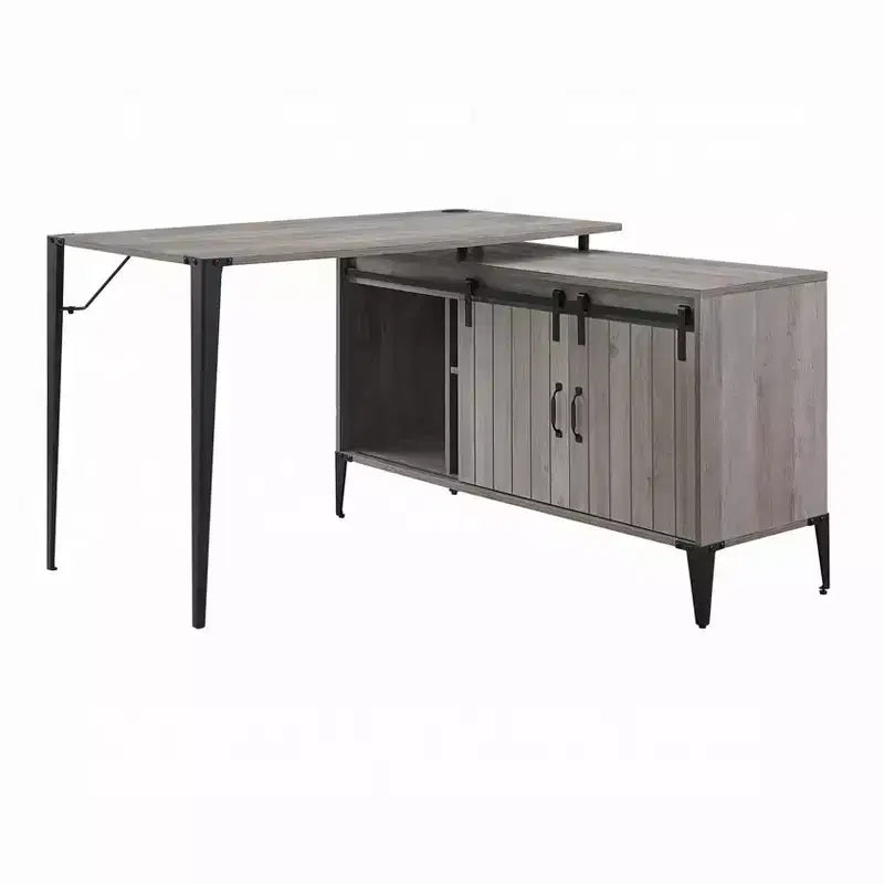 Okak Rustic Home Office Computer Desk with Storage Shelves & Drawer/Cabinet,Multifunctional Study Writing Desk with for Study,Office,Studio