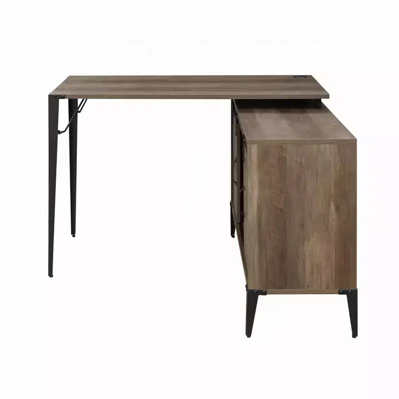 Okak Rustic Home Office Computer Desk with Storage Shelves & Drawer/Cabinet,Multifunctional Study Writing Desk with for Study,Office,Studio