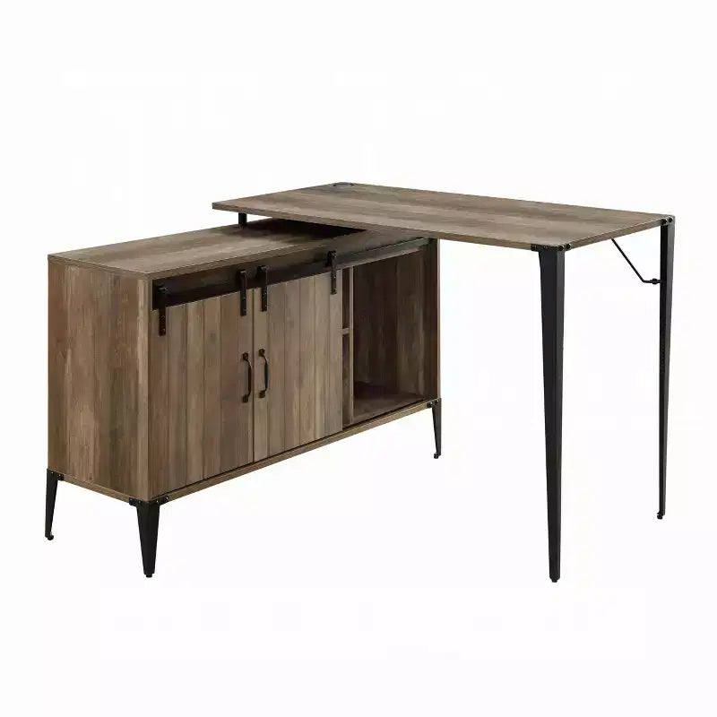 Okak Rustic Home Office Computer Desk with Storage Shelves & Drawer/Cabinet,Multifunctional Study Writing Desk with for Study,Office,Studio