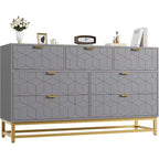 53.5 7-Drawer Dresser with Metal Legs, Modern Chest Organizer for Bedroom, Living Room, Entryway