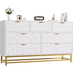 53.5 7-Drawer Dresser with Metal Legs, Modern Chest Organizer for Bedroom, Living Room, Entryway