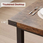 Dining Table for 6-8,70.87 Heavy Duty Kitchen Table,Farmhouse Rectangular Dining Room Table with Strong Metal Legs,for Big Family,Apartment,Dinette