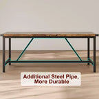 Dining Table for 6-8,70.87 Heavy Duty Kitchen Table,Farmhouse Rectangular Dining Room Table with Strong Metal Legs,for Big Family,Apartment,Dinette