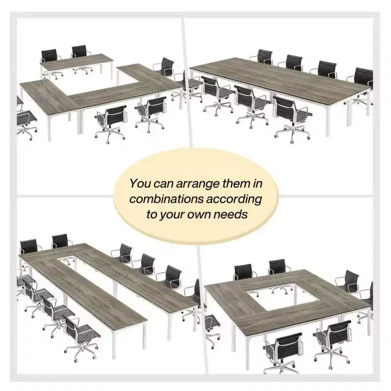 Okak Farmhouse Wood Large Collaborative Desk Rectangle Dining Table,Long Modern Kitchen Dinner Table for Dining Room,Breakfast Nook