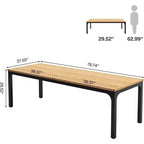 Okak Farmhouse Wood Large Collaborative Desk Rectangle Dining Table,Long Modern Kitchen Dinner Table for Dining Room,Breakfast Nook