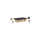 Meridian Furniture,Pavilion Black Boucle Fabric Bench