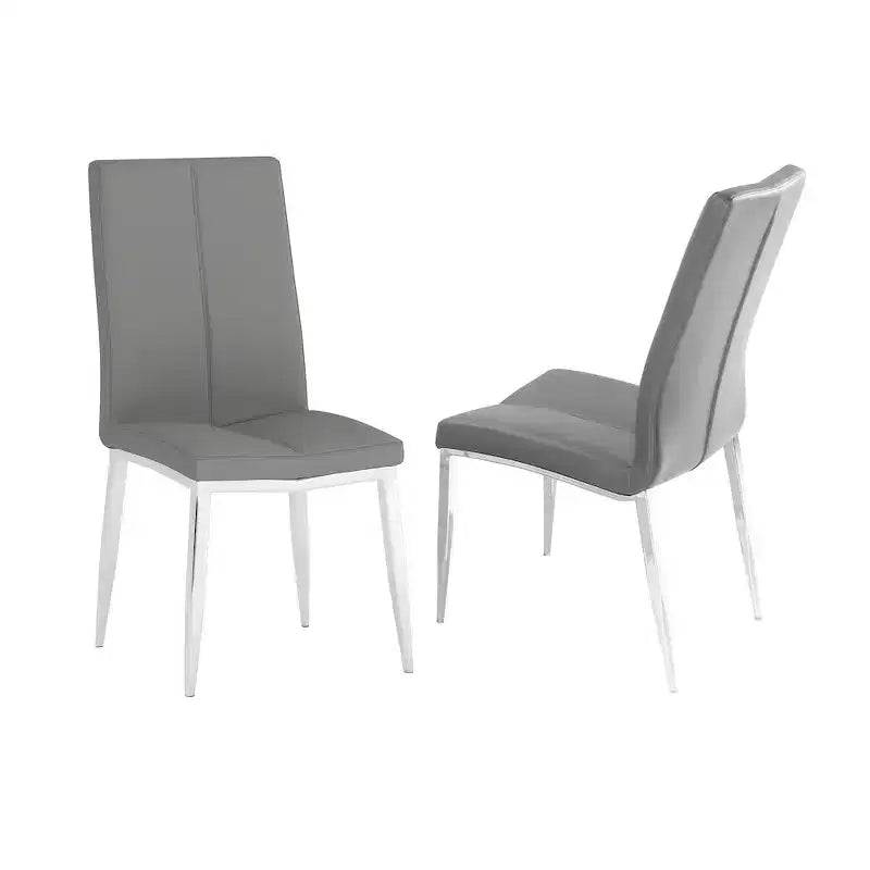 Chintaly Imports,Modern Curved-Back Upholstered Side Chair - Set of 4