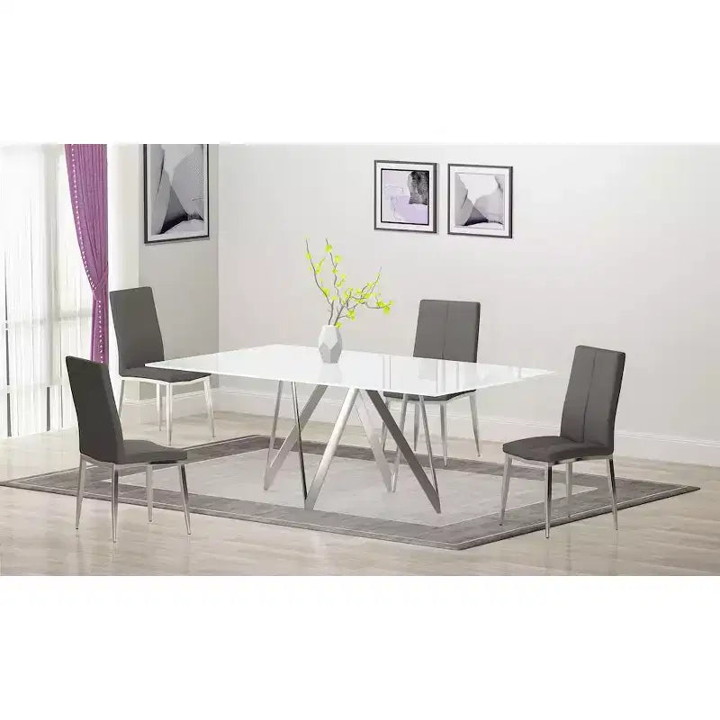 Chintaly Imports,Modern Curved-Back Upholstered Side Chair - Set of 4
