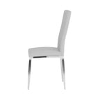 Chintaly Imports,Modern Curved-Back Upholstered Side Chair - Set of 4