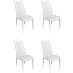Chintaly Imports,Modern Curved-Back Upholstered Side Chair - Set of 4