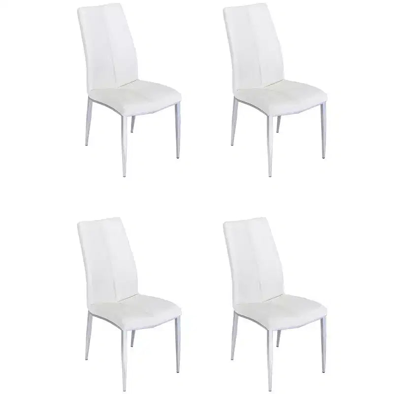 Chintaly Imports,Modern Curved-Back Upholstered Side Chair - Set of 4