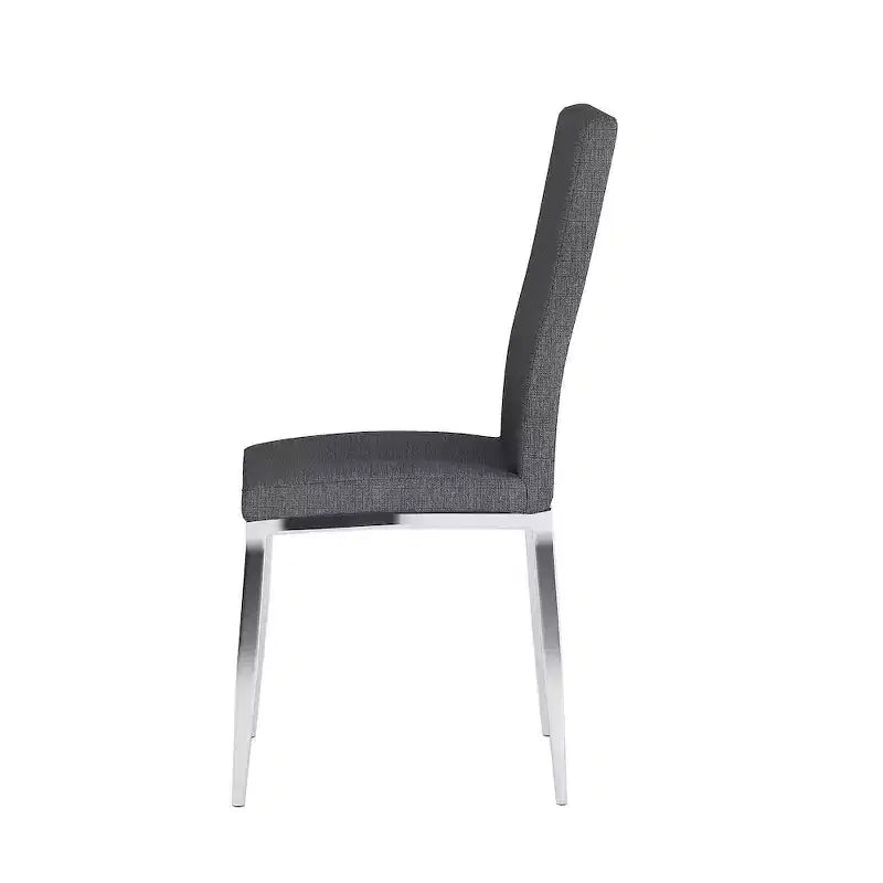 Chintaly Imports,Modern Curved-Back Upholstered Side Chair - Set of 4