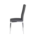 Chintaly Imports,Modern Curved-Back Upholstered Side Chair - Set of 4