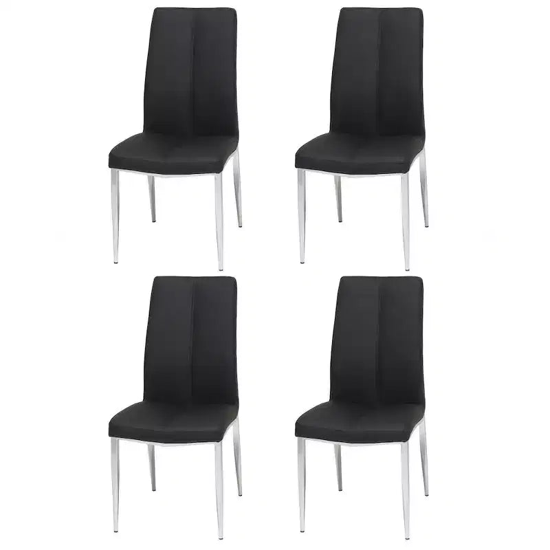 Chintaly Imports,Modern Curved-Back Upholstered Side Chair - Set of 4
