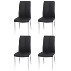 Chintaly Imports,Modern Curved-Back Upholstered Side Chair - Set of 4