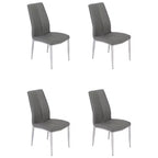 Chintaly Imports,Modern Curved-Back Upholstered Side Chair - Set of 4
