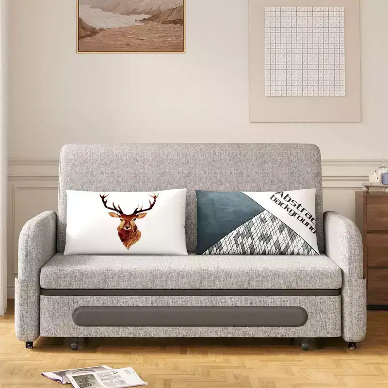 Gaoyangjiaju 37 inch to 88.58 inch Convertible Sofa Bed with Hidden Storage & Lockable Wheels