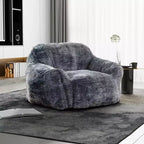 HomeStock Tore Faux Fur Foam Bean Bag Chair
