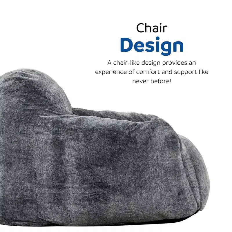 HomeStock Tore Faux Fur Foam Bean Bag Chair