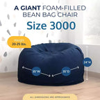 Ultimate Sack Bean Bag Chair, Oversized Indoor Comfy Lounger