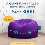 Ultimate Sack Bean Bag Chair, Oversized Indoor Comfy Lounger