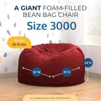 Ultimate Sack Bean Bag Chair, Oversized Indoor Comfy Lounger