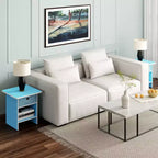 HOMLUX 2PCS Nightstand Sofa End Table Bedside Table with Bin Drawer & Open Shelf