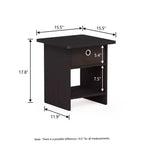 HOMLUX 2PCS Nightstand Sofa End Table Bedside Table with Bin Drawer & Open Shelf