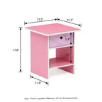 HOMLUX 2PCS Nightstand Sofa End Table Bedside Table with Bin Drawer & Open Shelf