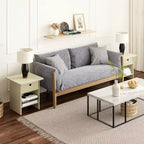 HOMLUX 2PCS Nightstand Sofa End Table Bedside Table with Bin Drawer & Open Shelf