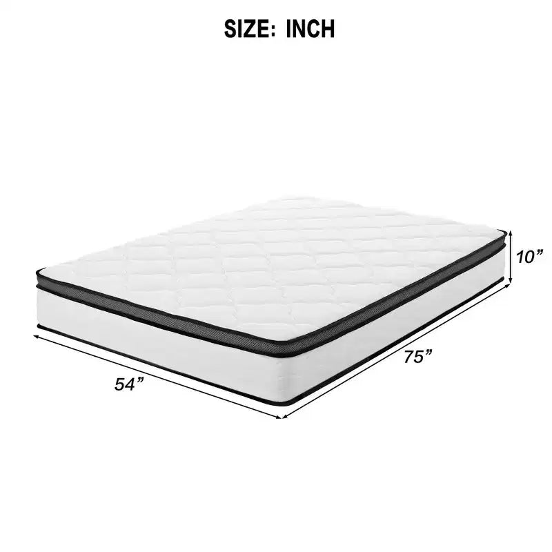 Okak Modern 10/12Inch Innerspring Hybrid Mattress with Pressure Relief for Comfy Sleep,Medium Feel Bed Mattresses in a Box