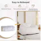 Costway Bean Bag Chair for Adults Plush Lazy Sofa with Ultra-soft Velvet Cover Beige