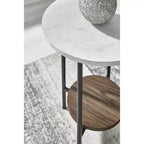 Signature Design by Ashley Wrenwich 3-Piece Coffee Table Set with End Tables - Brown/Black/White Finish