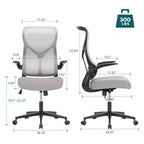 Okak Modern Mesh Adjustable Computer Desk Chair with Armrests & Lumbar Support,Ergonomic Swivel Task Chair for Office,Study