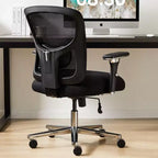Okak Modern Mesh Adjustable Computer Desk Chair with Armrests & Lumbar Support,Ergonomic Swivel Task Chair for Office,Study