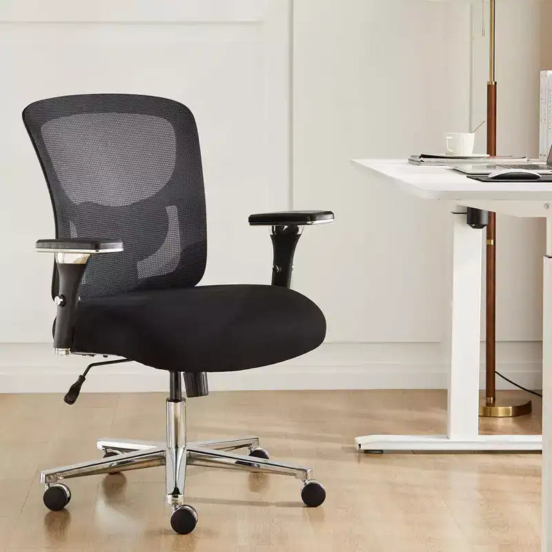 Okak Modern Mesh Adjustable Computer Desk Chair with Armrests & Lumbar Support,Ergonomic Swivel Task Chair for Office,Study