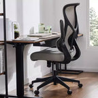 Okak Modern Mesh Adjustable Computer Desk Chair with Armrests & Lumbar Support,Ergonomic Swivel Task Chair for Office,Study
