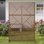 MAYEERTY Paravent en Acier Galvanisé Diviseur d'Intérieur et d'Extérieur Paravent Décoratif Autoportant pour Balcon Jardin 1 pièce