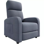 Fauteuil inclinable adulte confortable - Manuel, réglable, avec haut dossier, accoudoirs larges et poche latérale pour salon et cinéma maison