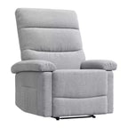 GustoWave Fabric Manual Recliner with Side Pocket, Adjustable Single Sofa with Ergonomic Back Support for Nursery