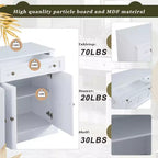 GDFStudio Philip 58 Sideboard Buffet Cabinet with Drawers and Adjustable Shelves