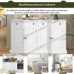 GDFStudio Philip 58 Sideboard Buffet Cabinet with Drawers and Adjustable Shelves
