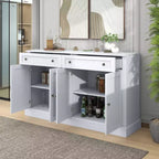 GDFStudio Philip 58 Sideboard Buffet Cabinet with Drawers and Adjustable Shelves