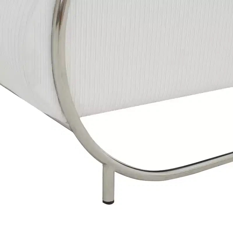Bethann Metal Frame Accent Chair - SFV5130 - White/Silver - Safavieh Couture